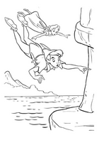 coloriage peter pan et wendy volent